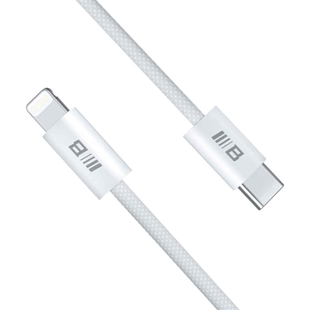 USB-C - Lightning Blueo data- og ladekabel, 20W, 1.2m, Hvit