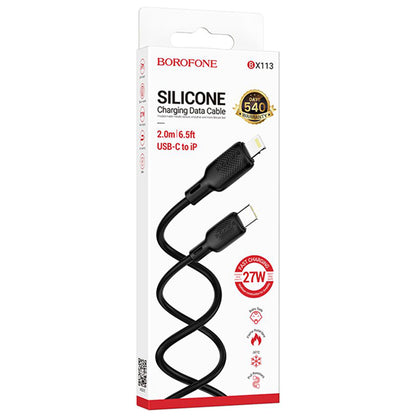 USB-C - Lightning Data- og Ladekabel Borofone BX113 Lenny, 27W, 2m, Svart