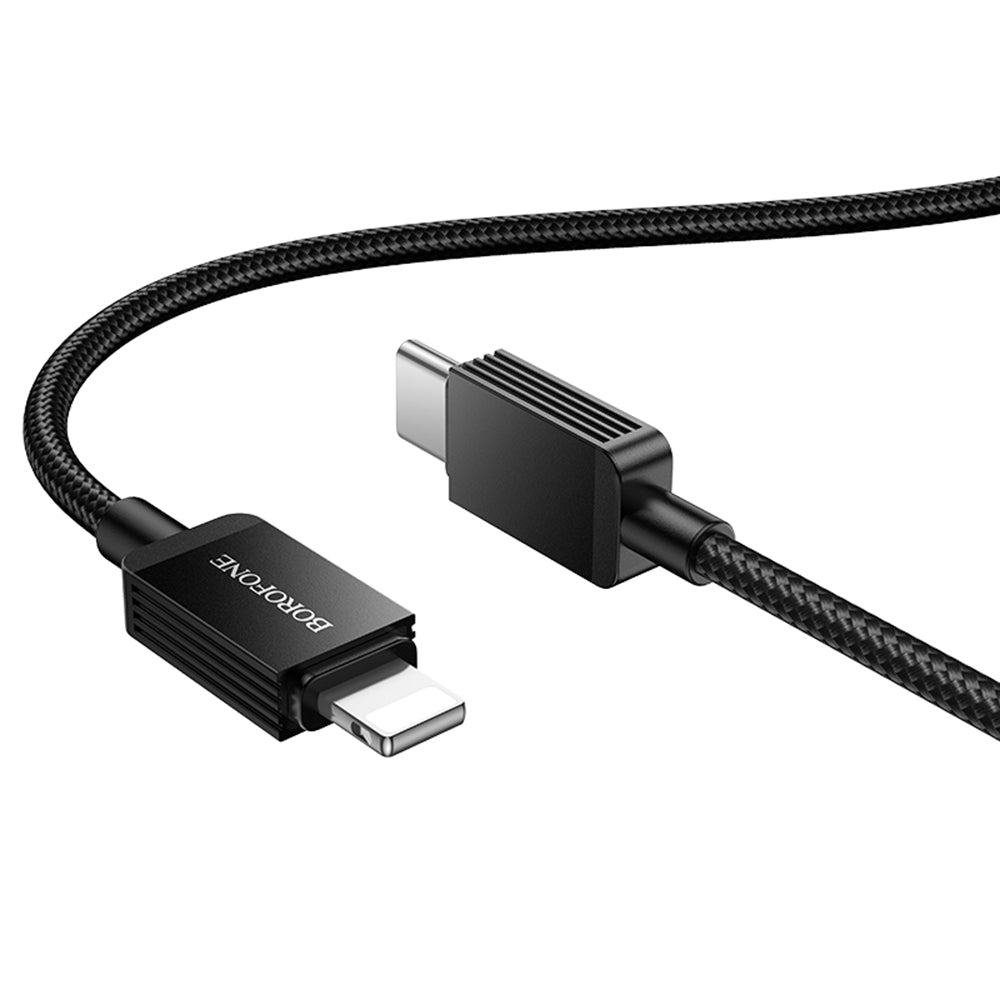 Data- og ladekabel USB-C - Lightning Borofone BX120 Placer, 27W, 1m, Svart