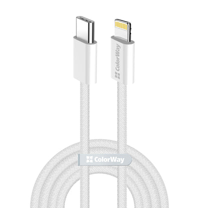 USB-C - Lightning Data- og Ladekabel ColorWay CW-CBPDCL061, 27W, 1m, Grå