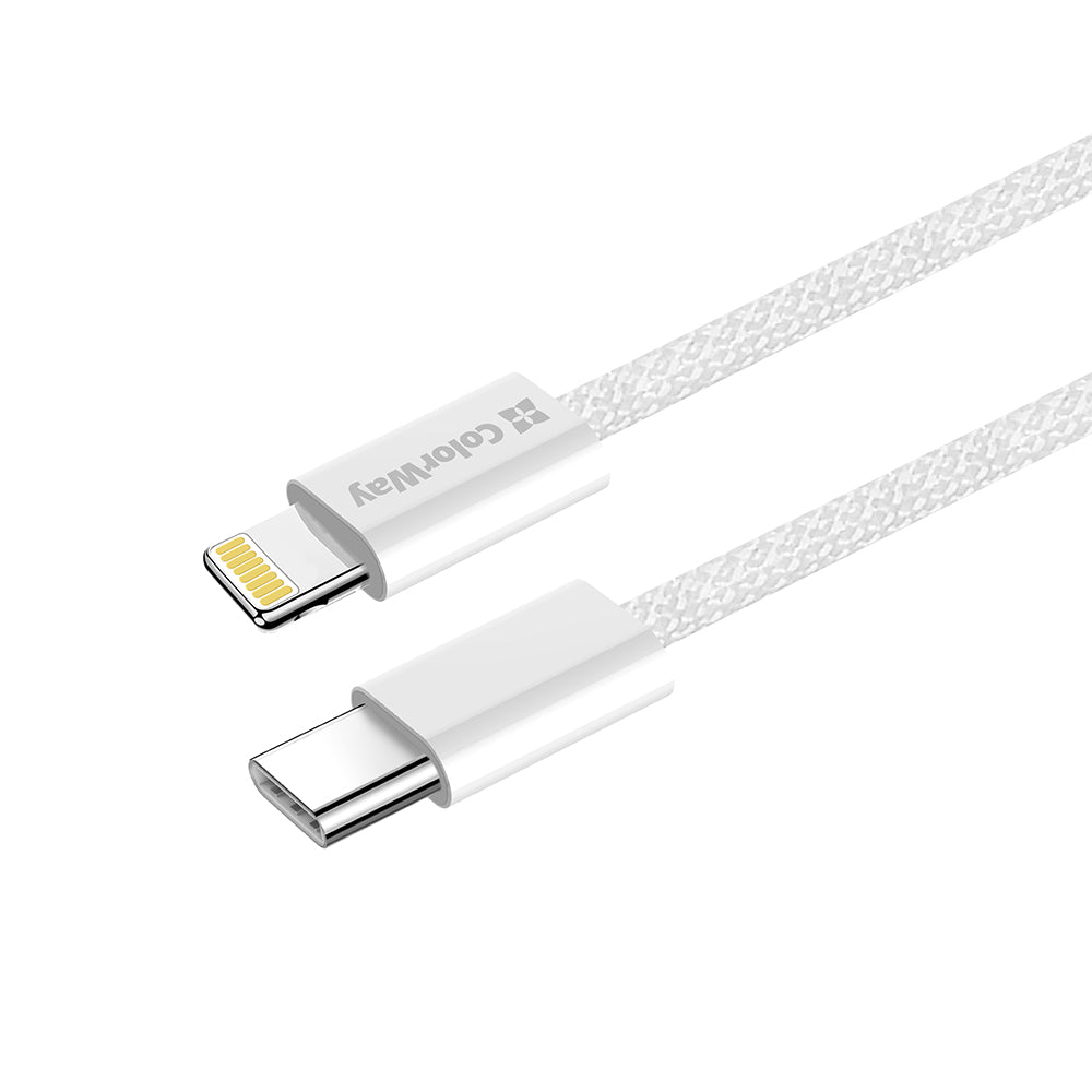 USB-C - Lightning Data- og Ladekabel ColorWay CW-CBPDCL061, 27W, 1m, Grå