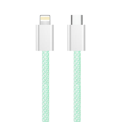 USB-C - Lightning Data- og Ladekabel ColorWay CW-CBPDCL061, 27W, 1m, Grønn