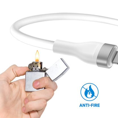 Data- og ladekabel USB-C - Lightning Lito LD02CL, 30W, 1.2m, Hvit