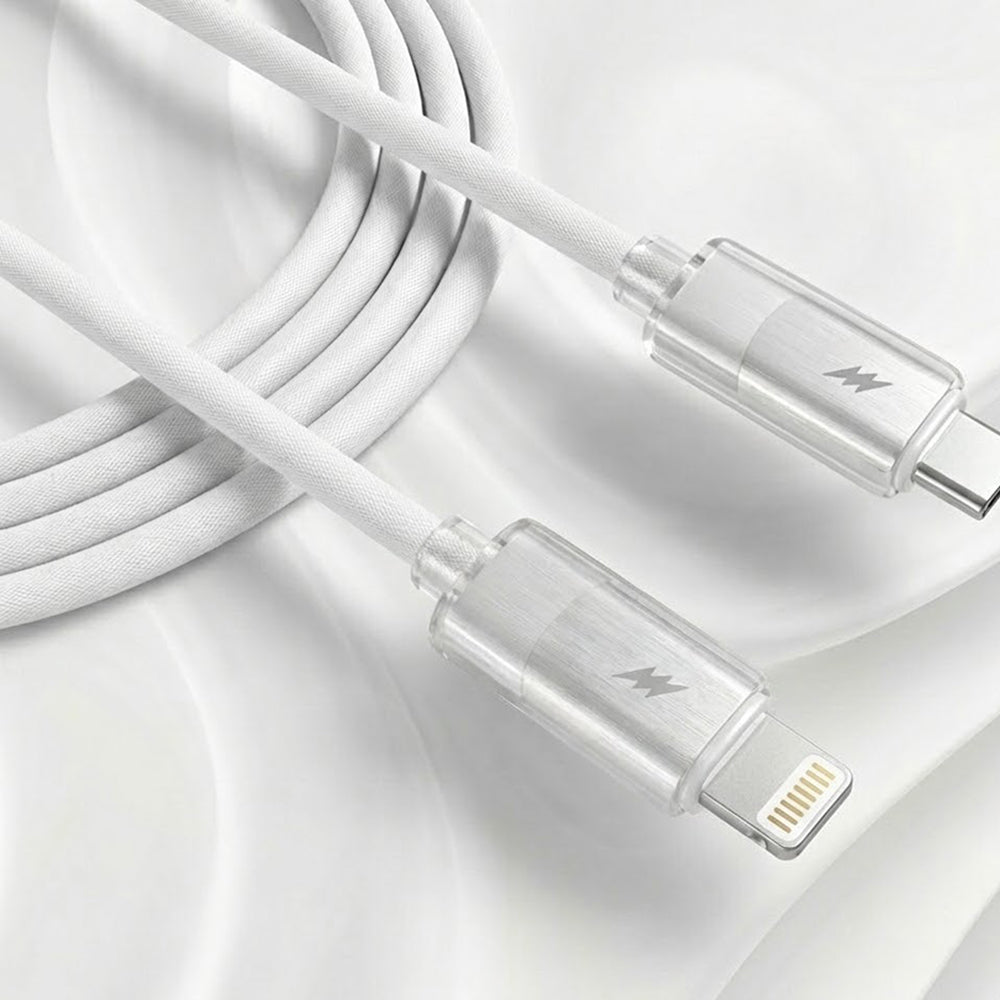 Data- og ladekabel USB-C - Lightning Lito LD07, 27W, 1m, Hvit