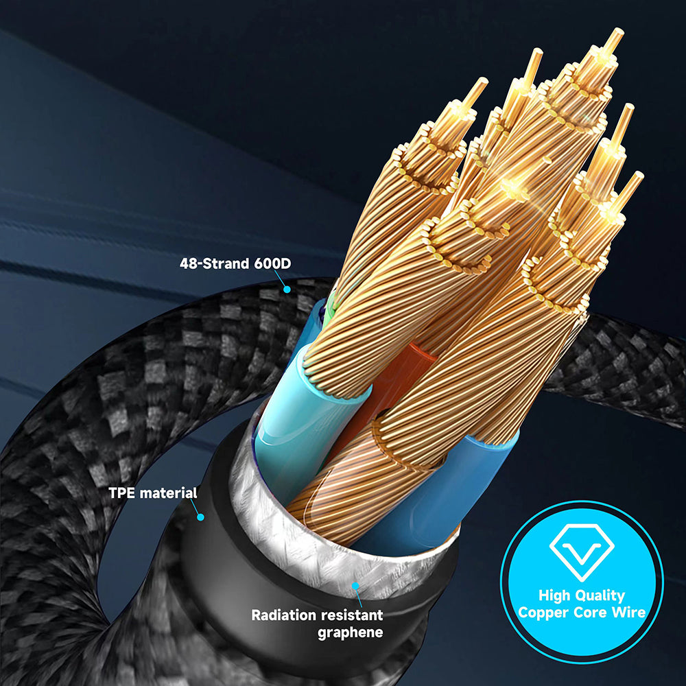 USB-C - Lightning Lito LD09CL Display data- og ladekabel, 36W, 1.2m, Svart