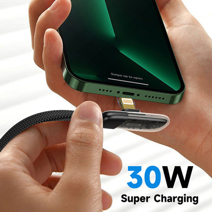 Data- og ladekabel USB-C - Lightning Lito LD11CL, 30W, 1m, Svart