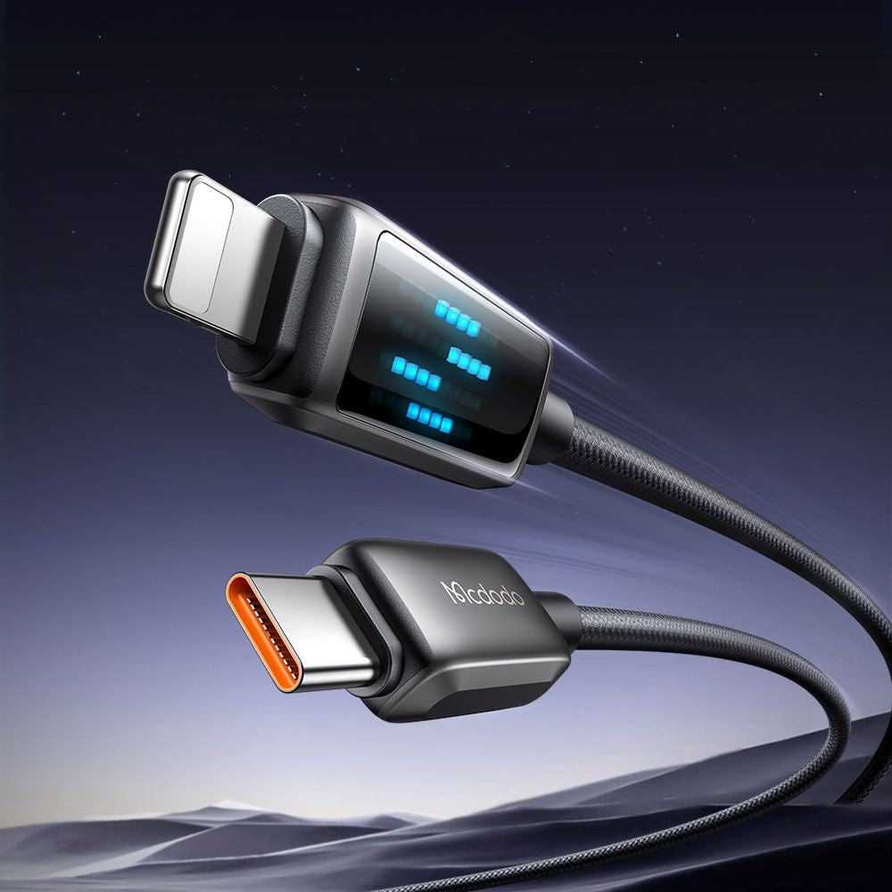 USB-C - Lightning McDodo CA-2630 Display data- og ladekabel, 36W, 1.2m, Svart