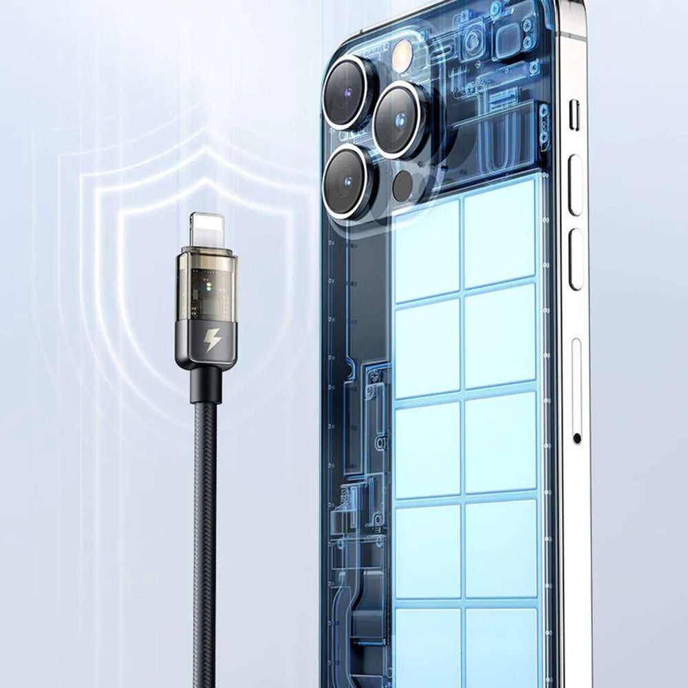 Data- og ladekabel USB-C - Lightning McDodo CA-3160 Auto Power Off, 36W, 1.2m, Svart