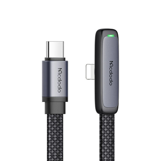Data- og ladekabel USB-C - Lightning McDodo CA-3350 Angled, 36W, 1.2m, Svart