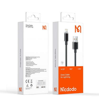 USB-C - Lightning McDodo CA-3640 data- og ladekabel, 18W, 1.2m, Svart