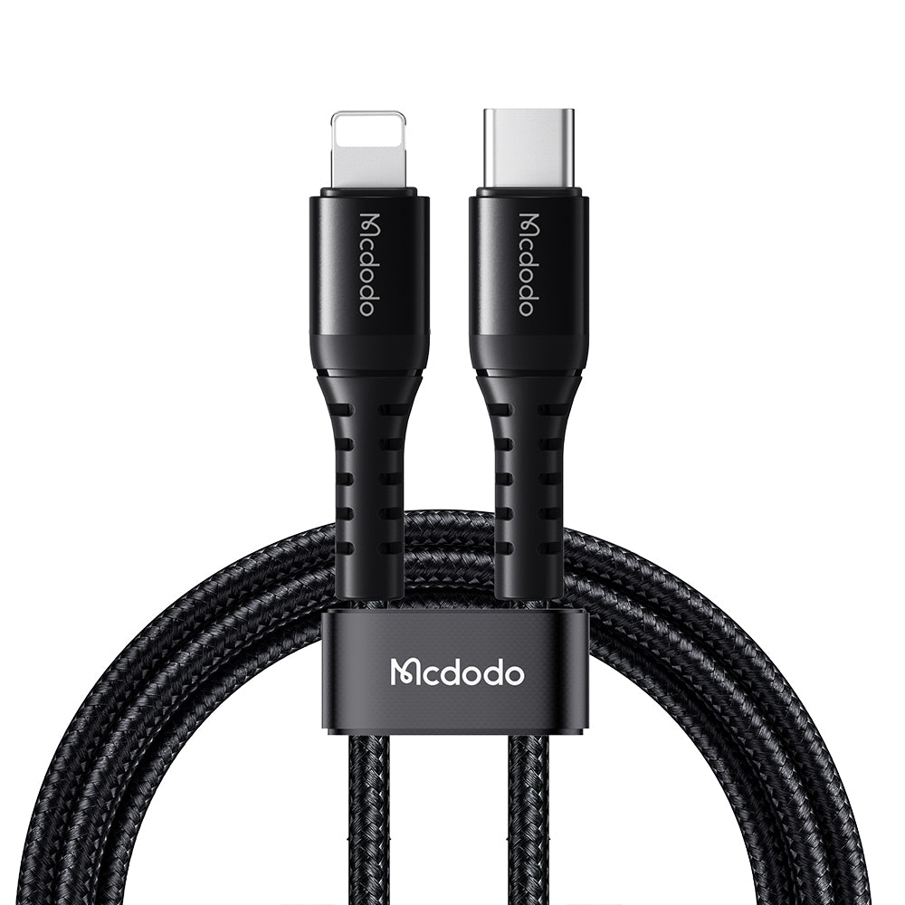 USB-C - Lightning McDodo CA-5631 data- og ladekabel, 36W, 1m, Svart