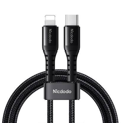 USB-C - Lightning McDodo CA-5631 data- og ladekabel, 36W, 1m, Svart