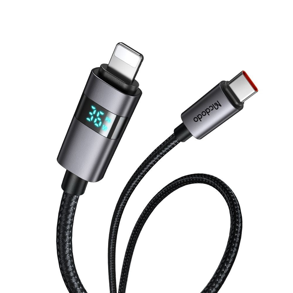 USB-C til Lightning McDodo CA-6570 Display data- og ladekabel, 36W, 1.2m, Svart