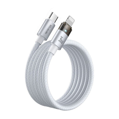 Data- og ladekabel USB-C - Lightning McDodo CA-6942, 36W, 1.2m, Hvit