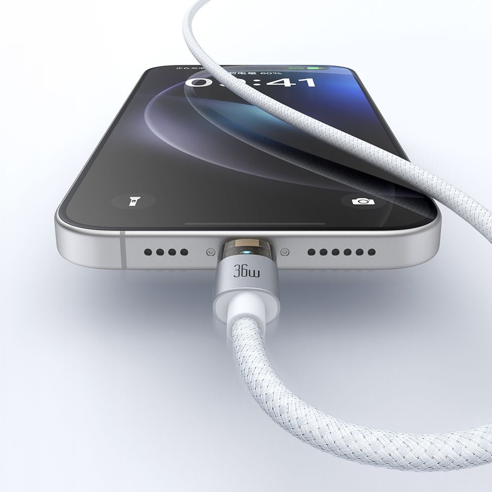 Data- og ladekabel USB-C - Lightning McDodo CA-6942, 36W, 1.2m, Hvit