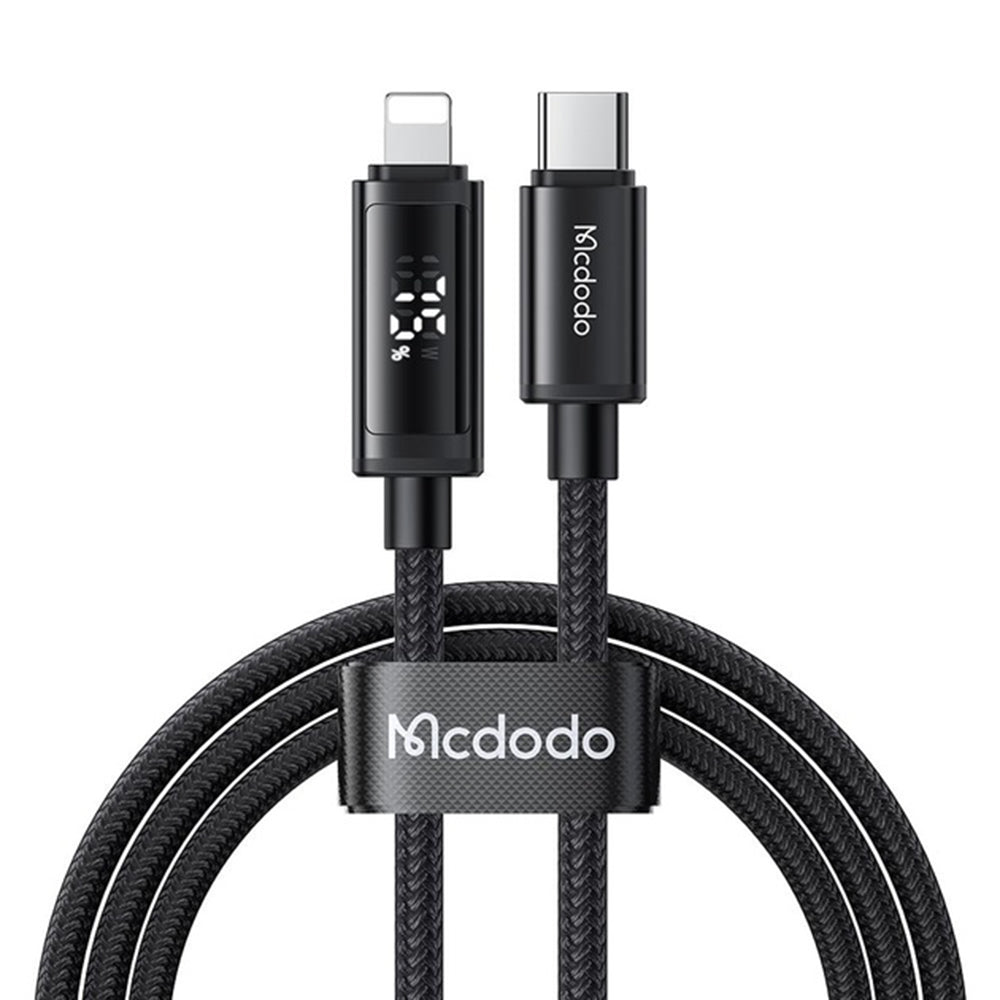 USB-C til Lightning McDodo CA-7990 Display data- og ladekabel, 36W, 1.2m, Svart
