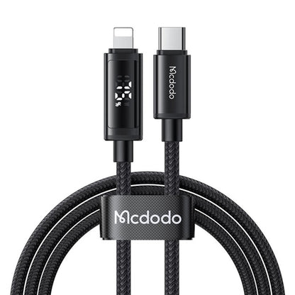 USB-C til Lightning McDodo CA-7990 Display data- og ladekabel, 36W, 1.2m, Svart