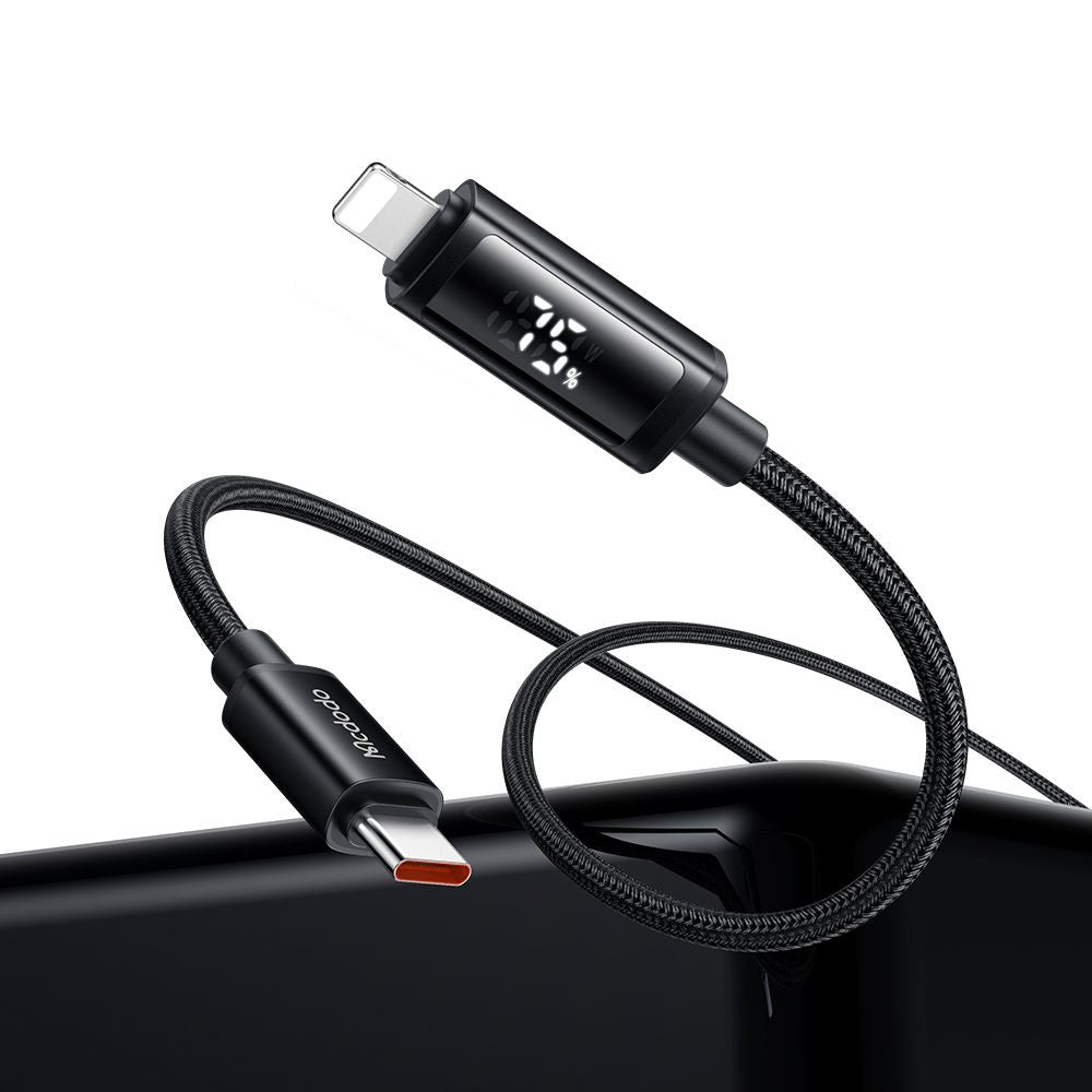 USB-C til Lightning McDodo CA-7990 Display data- og ladekabel, 36W, 1.2m, Svart