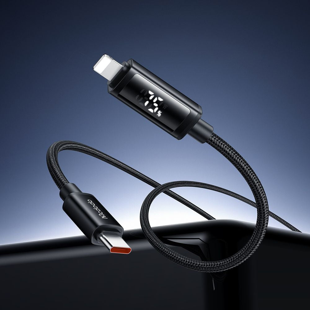 USB-C til Lightning McDodo CA-7990 Display data- og ladekabel, 36W, 1.2m, Svart