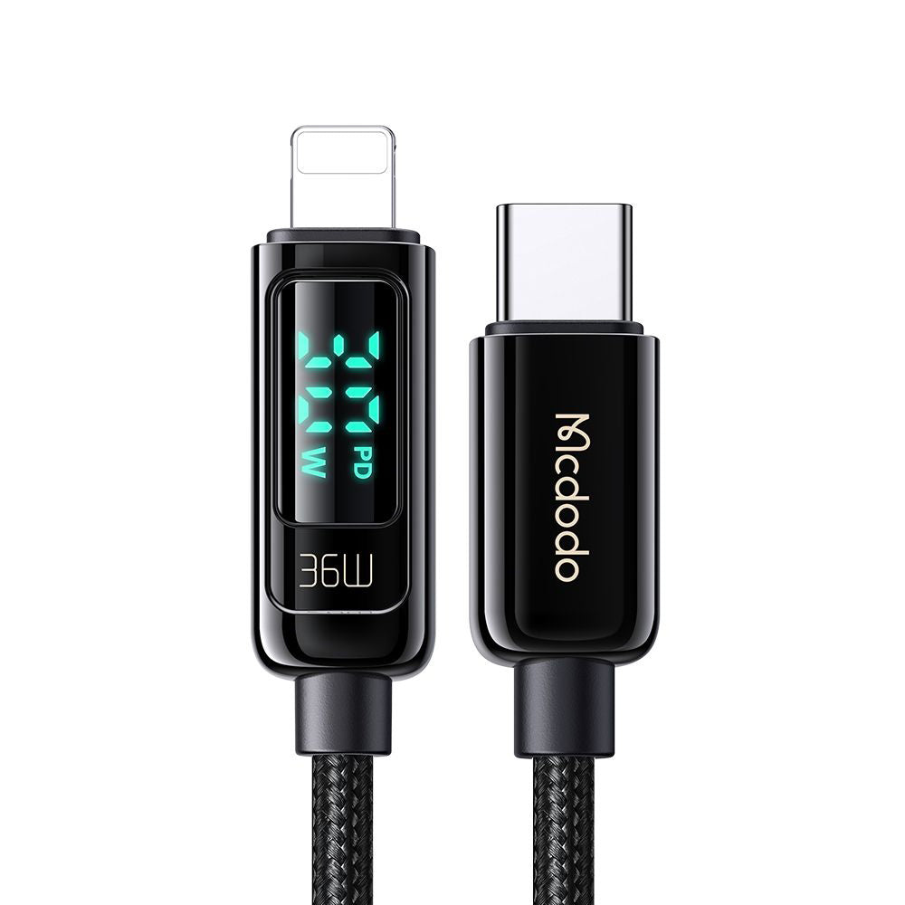 USB-C til Lightning McDodo CA-8810 Display data- og ladekabel, 36W, 1.2m, Svart