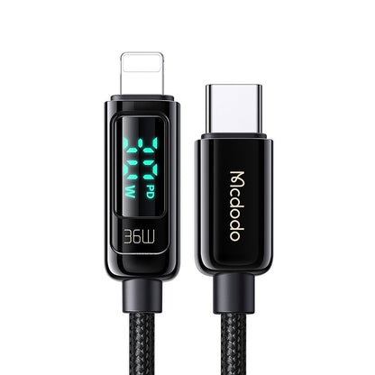 USB-C til Lightning McDodo CA-8810 Display data- og ladekabel, 36W, 1.2m, Svart