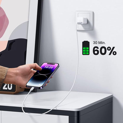 USB-C - Lightning Lade- og Datakabel UGREEN US171 (10493), 20W, 1m, Hvit