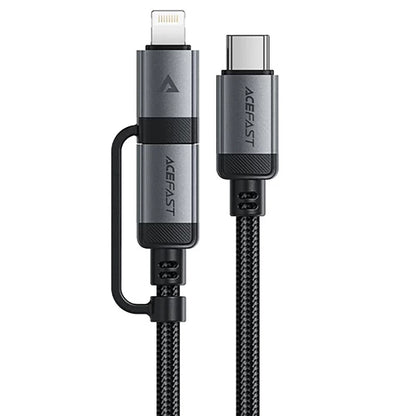 USB-C - Lightning / USB-C Acefast C20-01, 60W, 1.2m, Svart