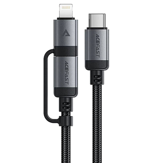 USB-C - Lightning / USB-C Acefast C20-01, 60W, 1.2m, Svart