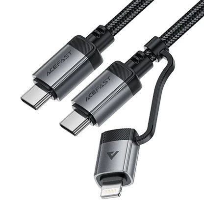 USB-C - Lightning / USB-C Acefast C20-01, 60W, 1.2m, Svart