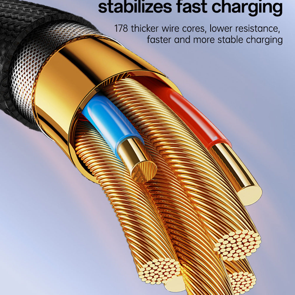 USB-C til Lightning data- og ladekabel Yesido CA199, 27W, 1,2m, svart