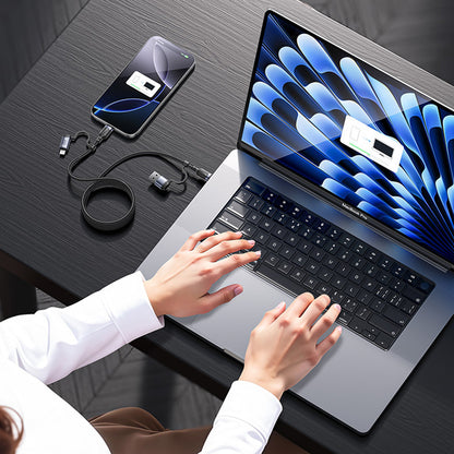 USB-C / USB-A data- og ladekabel - USB-C / Lightning Yesido CA200, 60W, 1,2m, svart