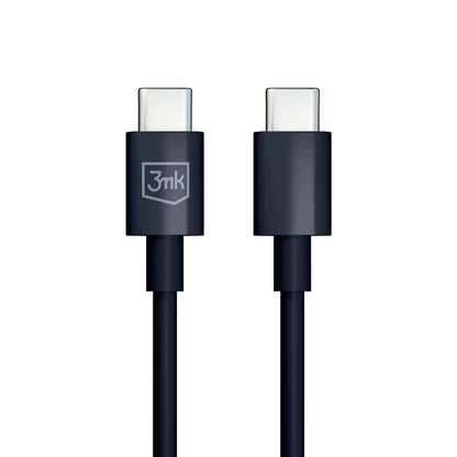 USB-C data- og ladekabel - USB-C 3MK Hyper, 100W, 1.2m, Svart