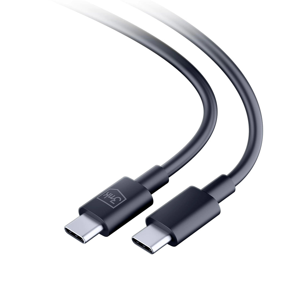 USB-C data- og ladekabel - USB-C 3MK Hyper, 100W, 1.2m, Svart