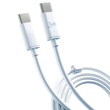 USB-C Data- og ladekabel - USB-C 3MK Hyper, 100W, 2m, Hvit