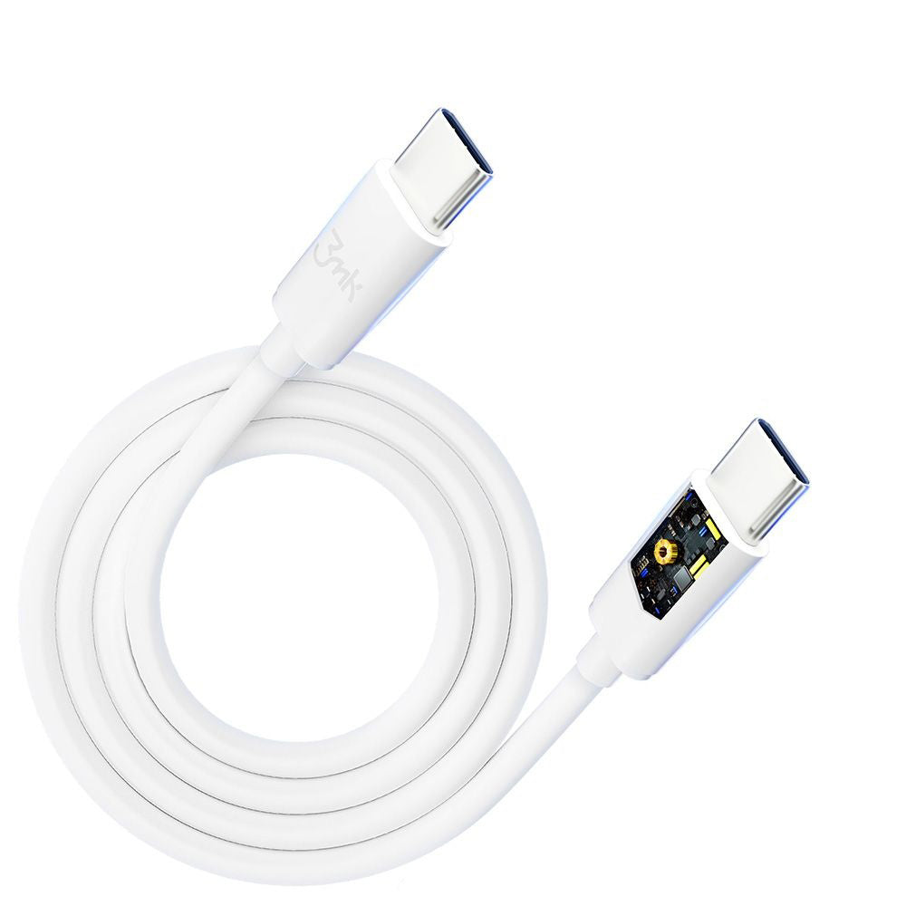 USB-C Data- og ladekabel - USB-C 3MK Hyper, 100W, 2m, Hvit