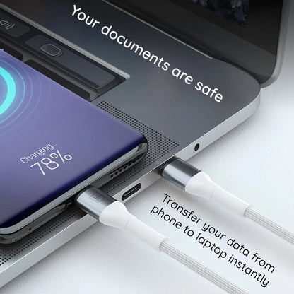 Data- og ladekabel USB-C - USB-C 3MK Hyper Thunderbolt 4, 240W, 1m, Svart