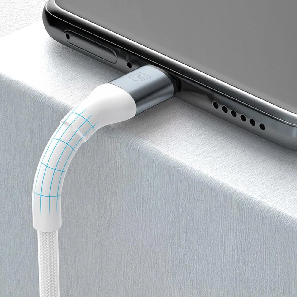 USB-C Data- og ladekabel - USB-C 3MK Hyper N, 100W, 2m, hvit