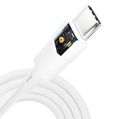 USB-C Data- og ladekabel - USB-C 3MK Hyper Silicone, 60W, 1m, Hvit
