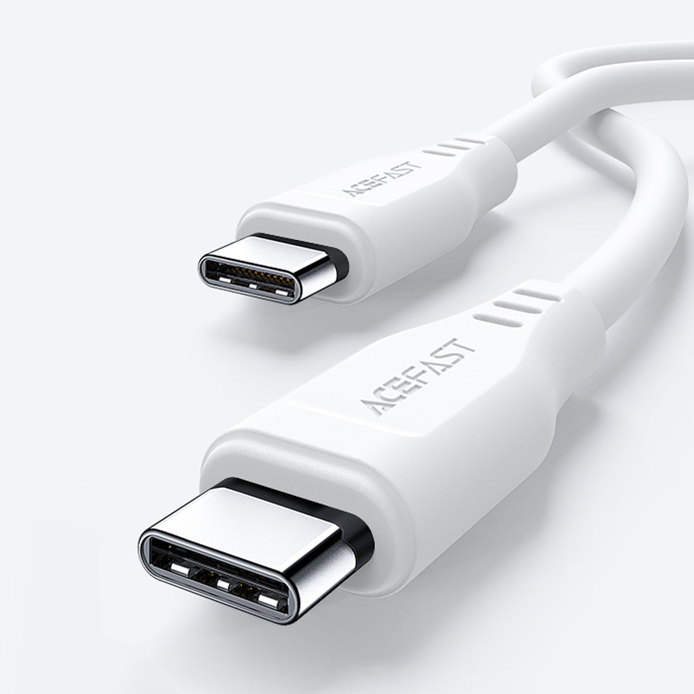 USB-C data- og ladekabel - USB-C Acefast C3-03, 60W, 1.2m, Hvit