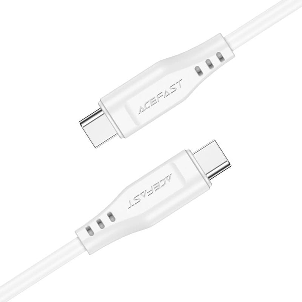 USB-C data- og ladekabel - USB-C Acefast C3-03, 60W, 1.2m, Hvit
