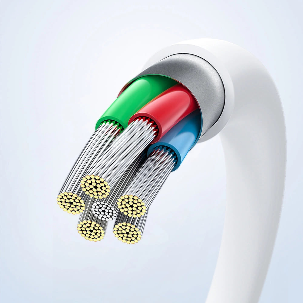 USB-C data- og ladekabel - USB-C Acefast C3-03, 60W, 1.2m, Hvit