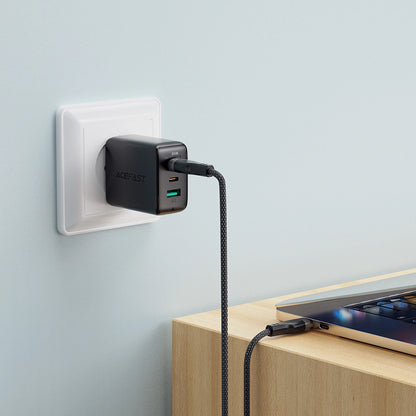 USB-C data- og ladekabel - USB-C Acefast C11-03, 60W, 1.2m, Svart