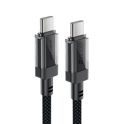 Data- og ladekabel USB-C - USB-C Acefast C12-03, 60W, 1.2m, Svart