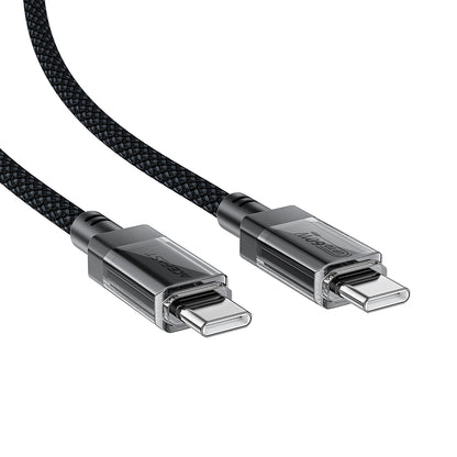 Data- og ladekabel USB-C - USB-C Acefast C12-03, 60W, 1.2m, Svart