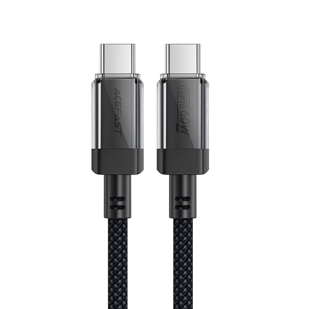 Data- og ladekabel USB-C - USB-C Acefast C12-03, 60W, 1.2m, Svart