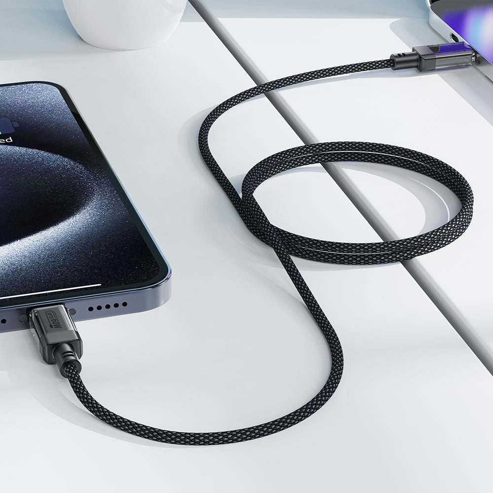 Data- og ladekabel USB-C - USB-C Acefast C12-03, 60W, 1.2m, Svart