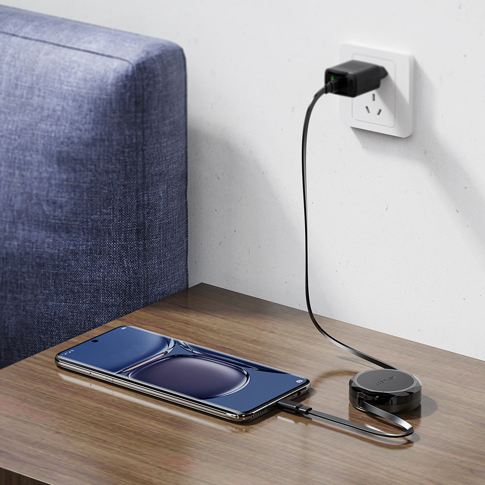 USB-C data- og ladekabel - USB-C Acefast C13-03, 60W, 0.8m, Svart