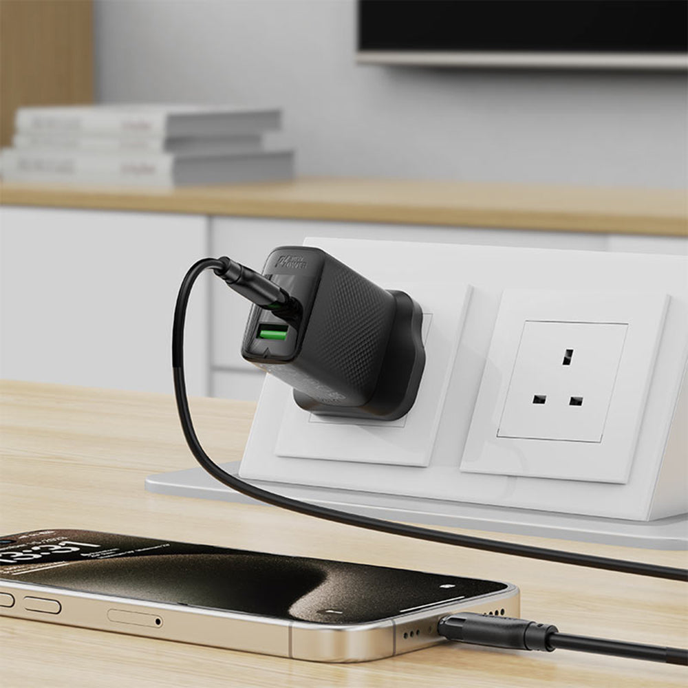 USB-C data- og ladekabel - USB-C Acefast C16-03, 60W, 1.2m, Svart