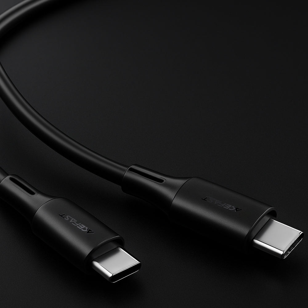 USB-C data- og ladekabel - USB-C Acefast C17-03, 60W, 1.2m, Svart