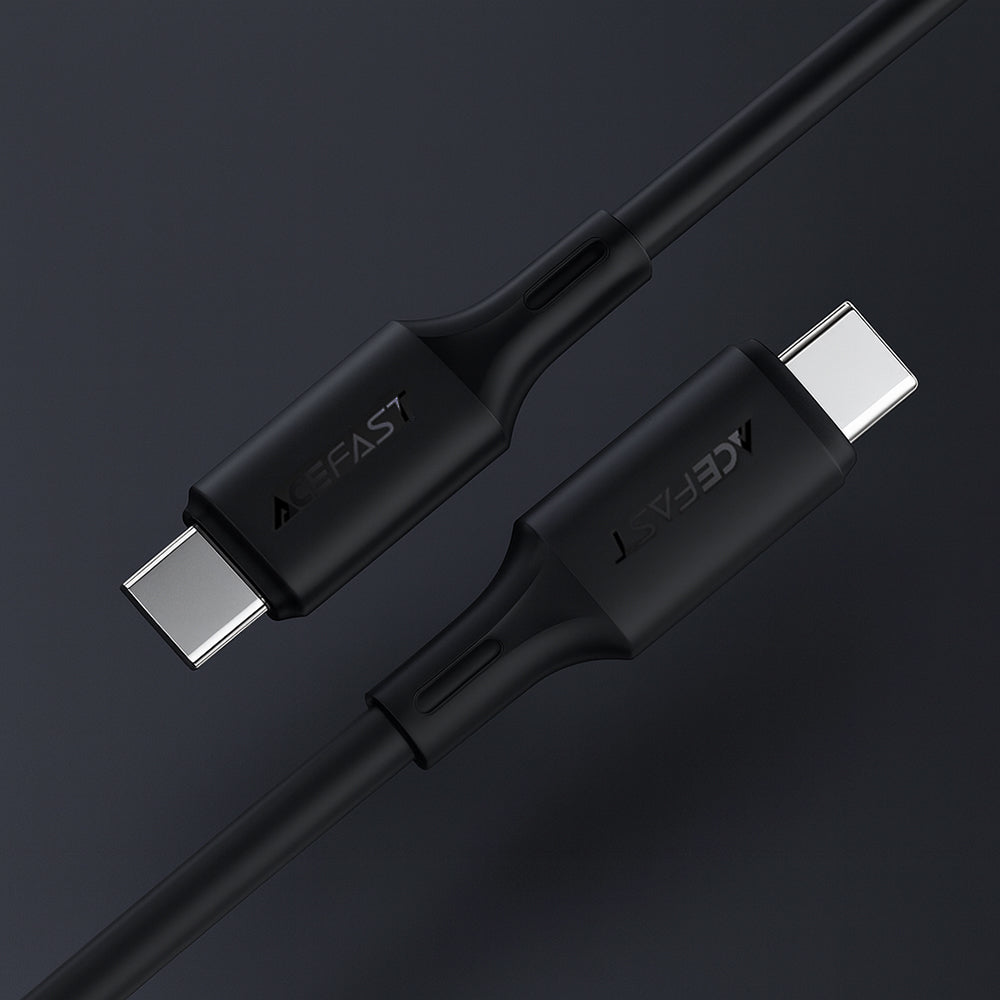 USB-C data- og ladekabel - USB-C Acefast C17-03, 60W, 1.2m, Svart
